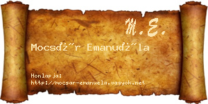 Mocsár Emanuéla névjegykártya